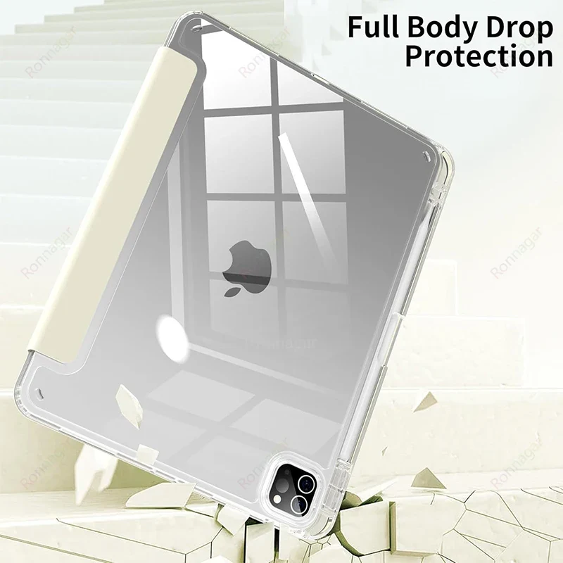 With Pencil Holder Case for iPad A16 A19 12th 11th 2026 Air11 13 Air8 M4 M3 M2 Pro11 12.9 13 M4 M5 Air4 5 10 9 8 7 9.7 10.2 10.5