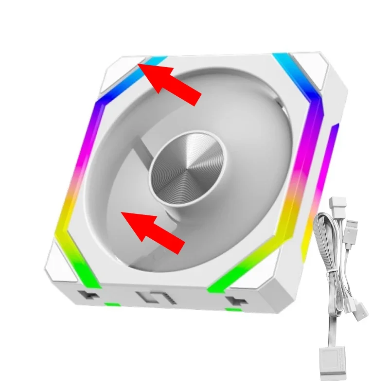 JUMPEAK CS120 ARGB Cooling Fan 360mm 240mm Modular Stackable Splicing PWM Silent 120mm RGB Fans For Gaming PC Case Water Cooler