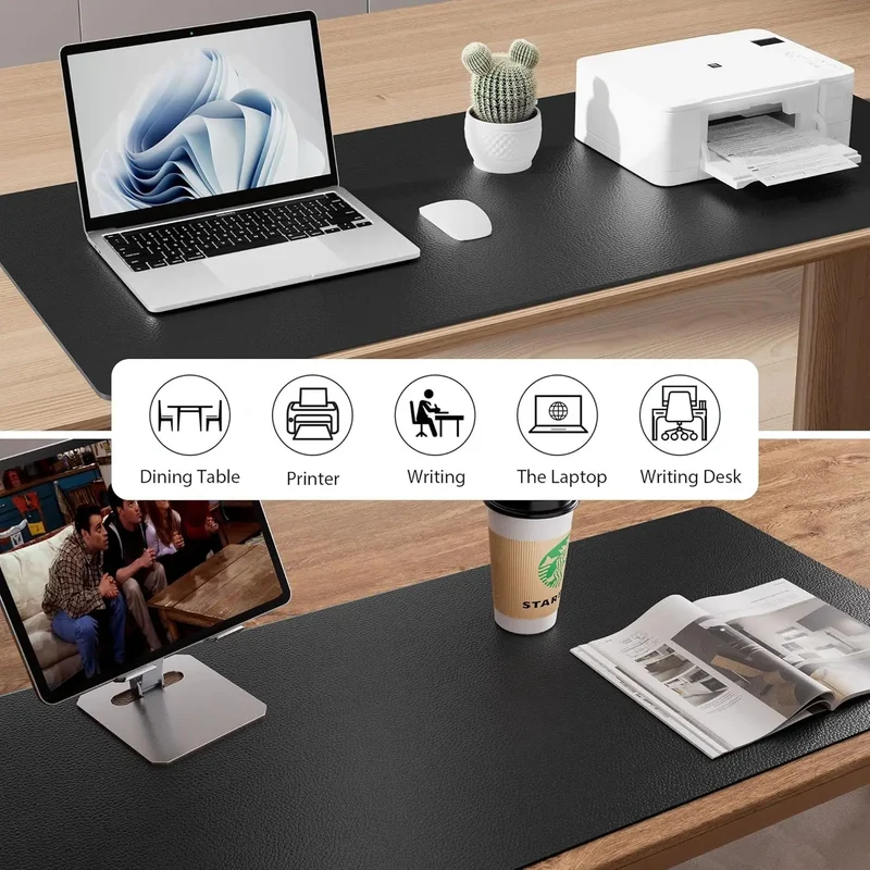 Mouse Pad Large Office Desk Mat ,Waterproof PU Leather Desktop Keyboard Desk Pad Gaming Mousepad Desk Writing Pad for home