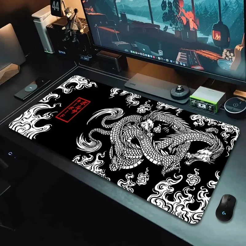 Japanese Dragon Gaming Mousepad Speed Desk Mat Anime Theme Keyboard Gamer Mouse Pad for Esports