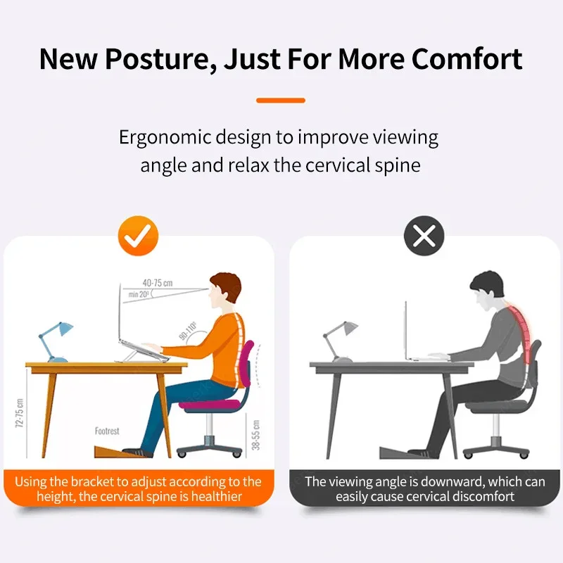Laptop Stand Portable Foldable Notebook Bracket Adjustable Computer Monitor Holder For Macbook Air iPad Tablets Base Accessories