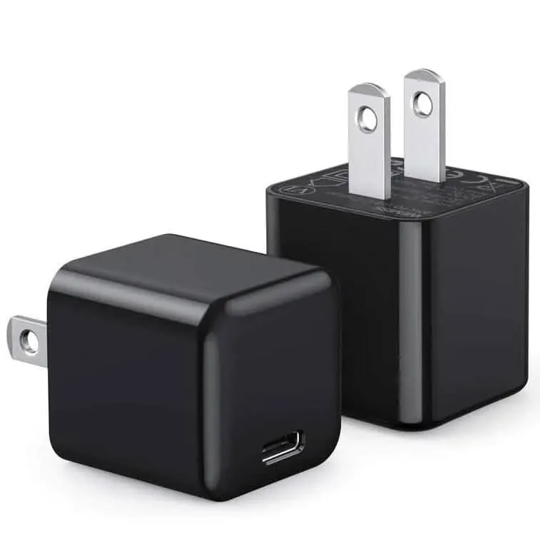 2-Pack: Wemiss Mini 20W Fast Type C Wall Charger with PD 3.0