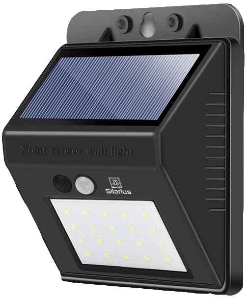 Silarius SIL-SOLARMOTION55 IP65 Solar PIR Motion detect light w Solar panel: 5.5V 100ma 0.55W