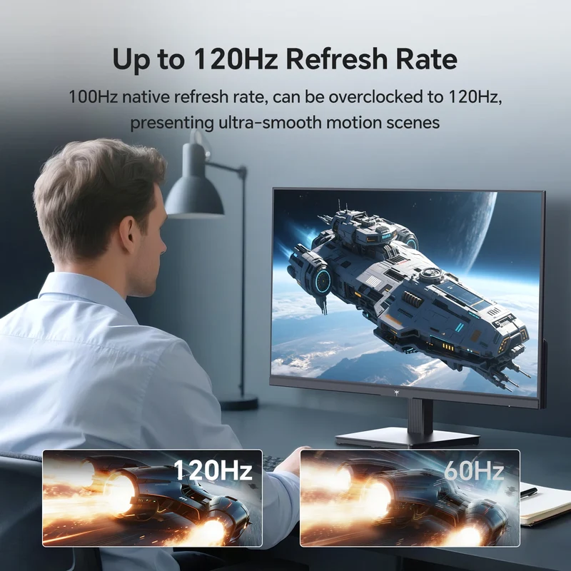 KTC 27 Inch Computer Monitor - QHD (2560 x 1440) Display, Up to 120Hz Monitor, IPS Panel H27D9
