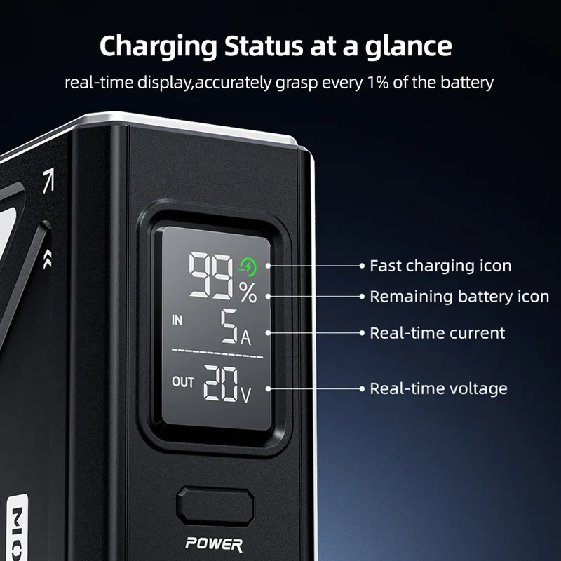 MOVESPEED Z70 Pro 140W Power Bank 70000mAh High Capacity External Power Supplies PD Fast Portable Charger for Mobilephone Laptop