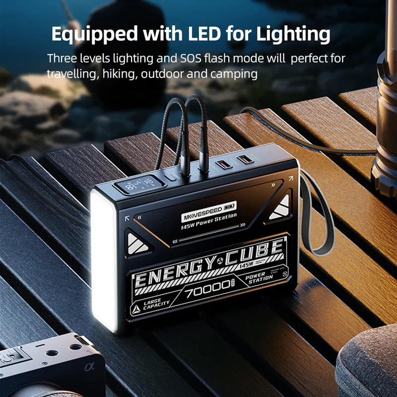 MOVESPEED Z70 Pro 140W Power Bank 70000mAh High Capacity External Power Supplies PD Fast Portable Charger for Mobilephone Laptop