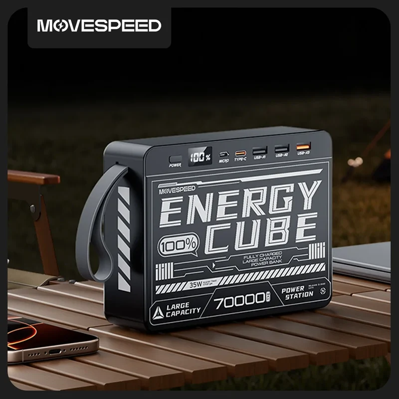 Movespeed Z70SE Power Bank 70000mh Power Station PD Fast Charging Powerbank External Battery Charger for Camping Outdoor