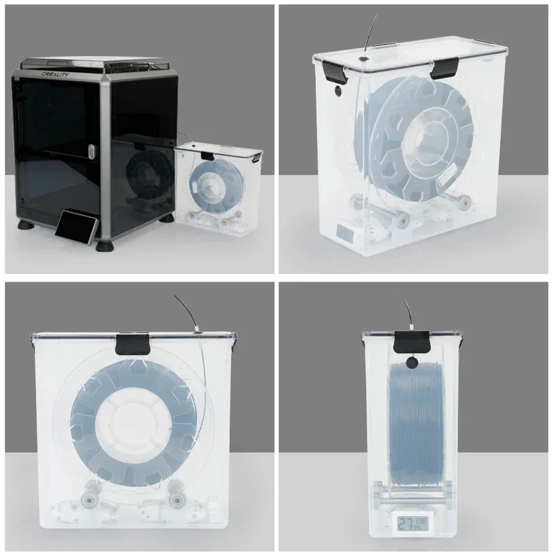 3D Printer Filament Dryer Box Airtight Moisture Proof Storage with Real-Time Monitoring & Tool Holder for 3D Printing Filament