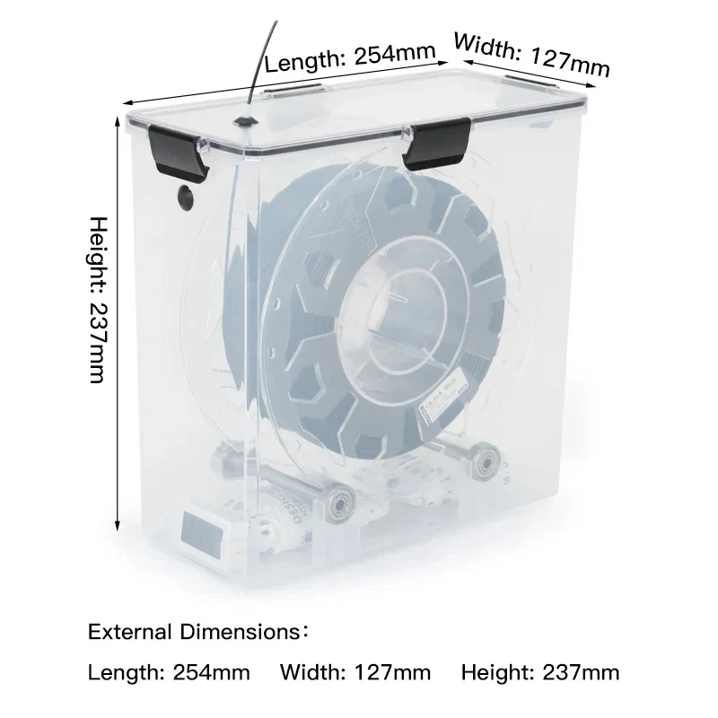 3D Printer Filament Dryer Box Airtight Moisture Proof Storage with Real-Time Monitoring & Tool Holder for 3D Printing Filament