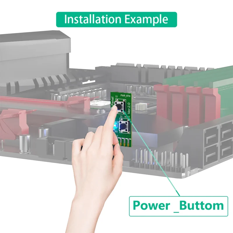 DIY PC Assembly Tool Reliable 10Pin 2x5Pin Mainboard Switching Tester Switching Board Adapter with Resets Button Accessory