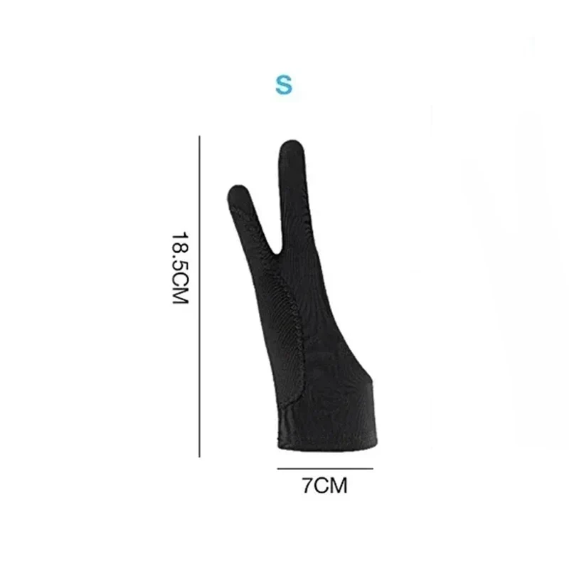 S/M/L Two-Finger Drawing Gloves Anti-touch Anti-fouling for Tablet Digital Board Touch Screen Oil Painting Office Art Supplies