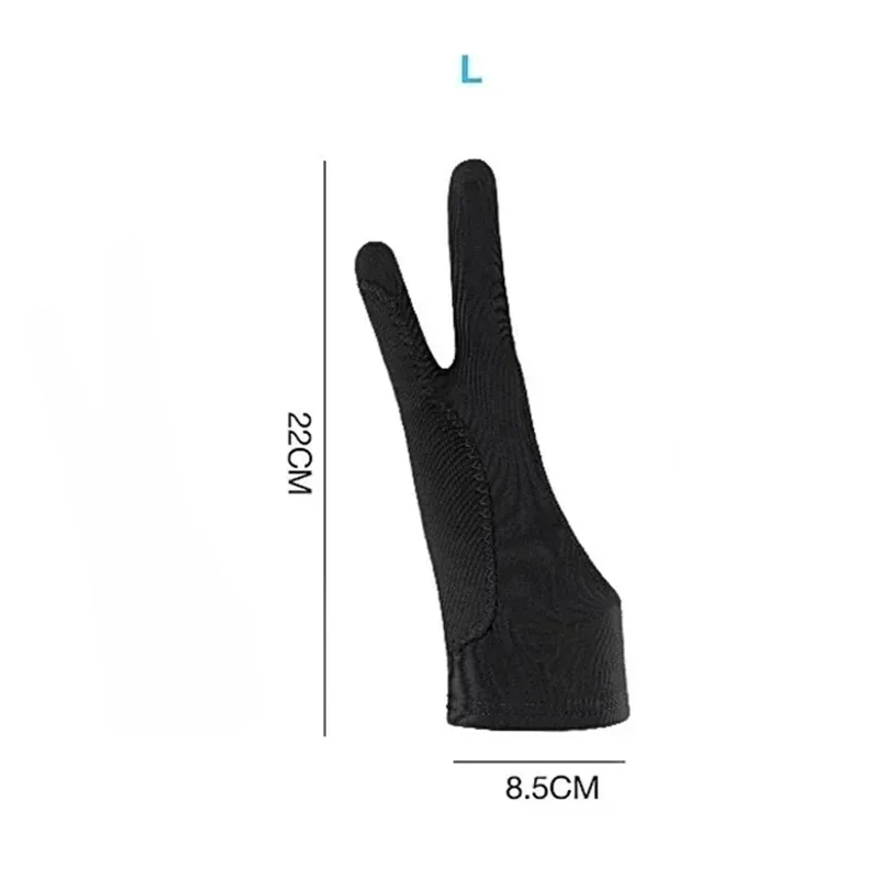 S/M/L Two-Finger Drawing Gloves Anti-touch Anti-fouling for Tablet Digital Board Touch Screen Oil Painting Office Art Supplies