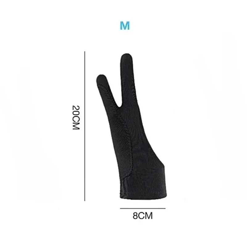 S/M/L Two-Finger Drawing Gloves Anti-touch Anti-fouling for Tablet Digital Board Touch Screen Oil Painting Office Art Supplies