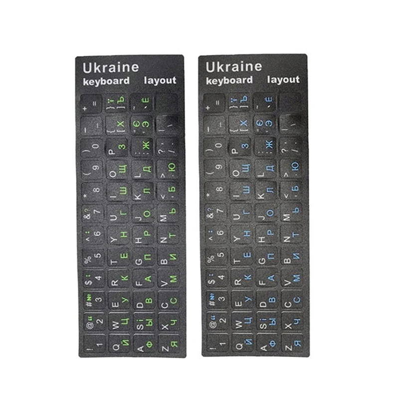 Ukraine Language Ukrainian Keyboard Sticker Durable Alphabet Black Background For PC Laptop Accessorie Computer Keyboard