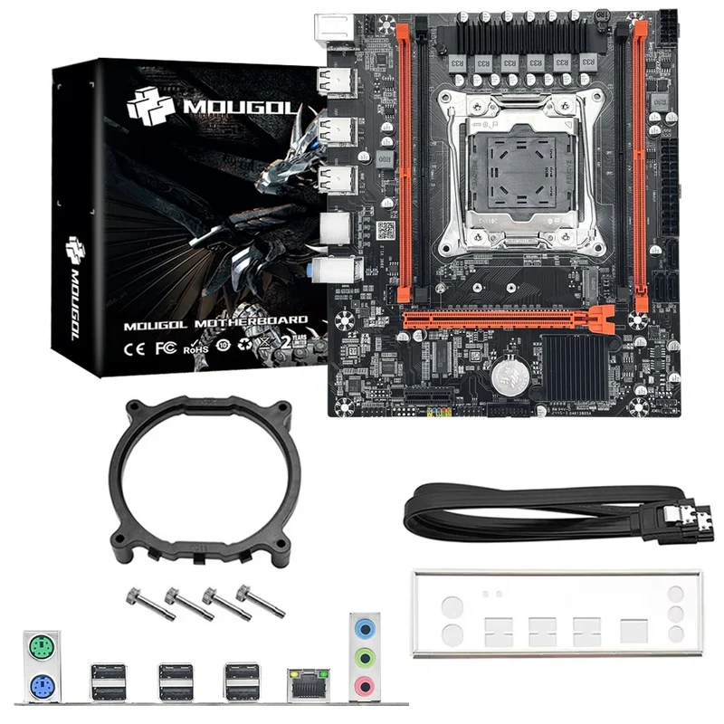 MOUGOL X99 Gaming Motherboard Kit with Intel Xeon E5 2680 V4 & DDR4 8Gx2 2133MHz Dual Channel ECC RAM M.2 NVME for Desktop PC
