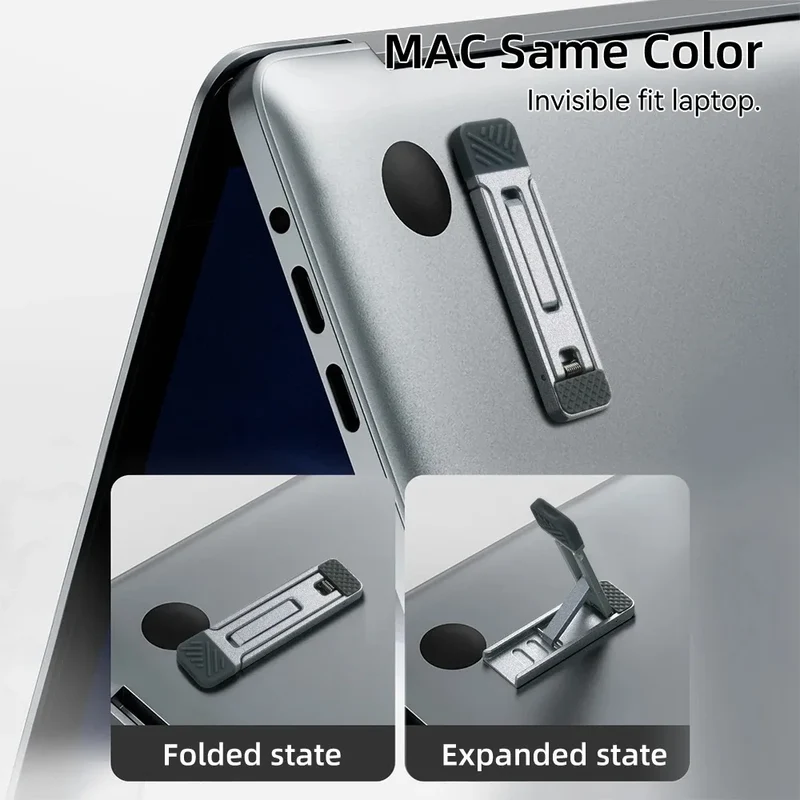 Laptop Holder for Macbook Air Pro Pad Phone 2Pcs Riser Feet Nonslip Desktop Kickstand Foldable Notebook Keyboard Stand