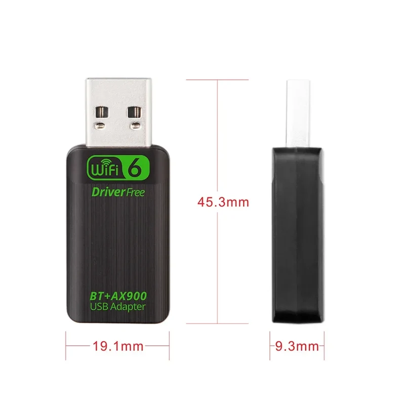 KEBIDUMEI AX900 WiFi6 Bluetooth5.4 USB Adapter 2 IN 1 Dual Band 2.4G 5GHz Wireless Network Dongle WiFi Receiver Support Win10 11