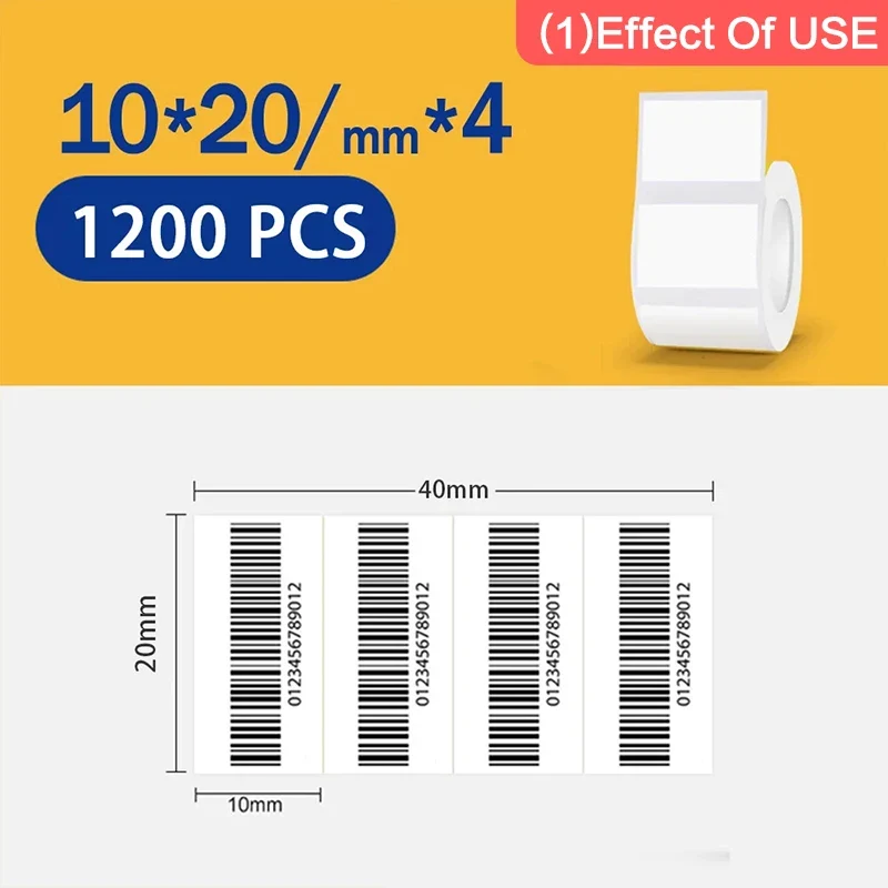 Niimbot 1Roll B1 White Sticker Waterproof Paper Adhesive Label White Anti-Oil For B1 B21 Mini Portable Thermal Printer Tape