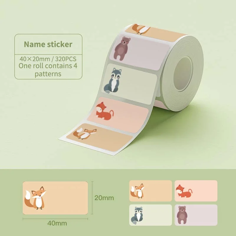 Niimbot 1Roll B1 White Sticker Waterproof Paper Adhesive Label White Anti-Oil For B1 B21 Mini Portable Thermal Printer Tape