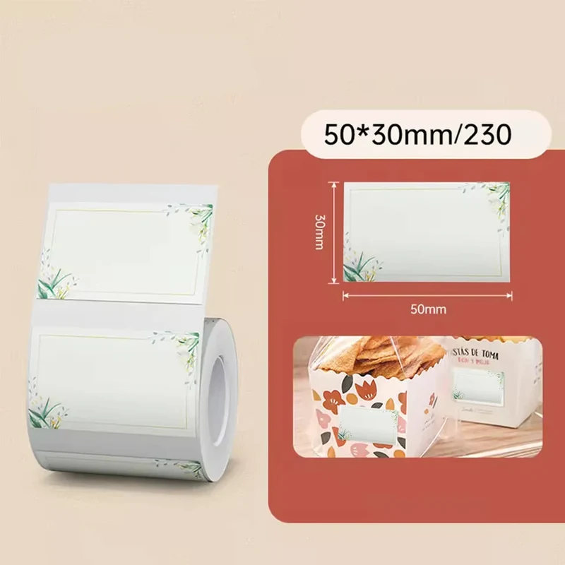 Niimbot 1Roll B1 White Sticker Waterproof Paper Adhesive Label White Anti-Oil For B1 B21 Mini Portable Thermal Printer Tape