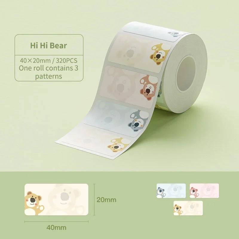 Niimbot 1Roll B1 White Sticker Waterproof Paper Adhesive Label White Anti-Oil For B1 B21 Mini Portable Thermal Printer Tape