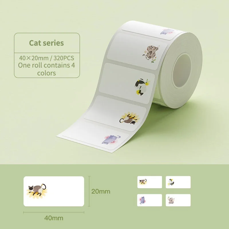 Niimbot 1Roll B1 White Sticker Waterproof Paper Adhesive Label White Anti-Oil For B1 B21 Mini Portable Thermal Printer Tape
