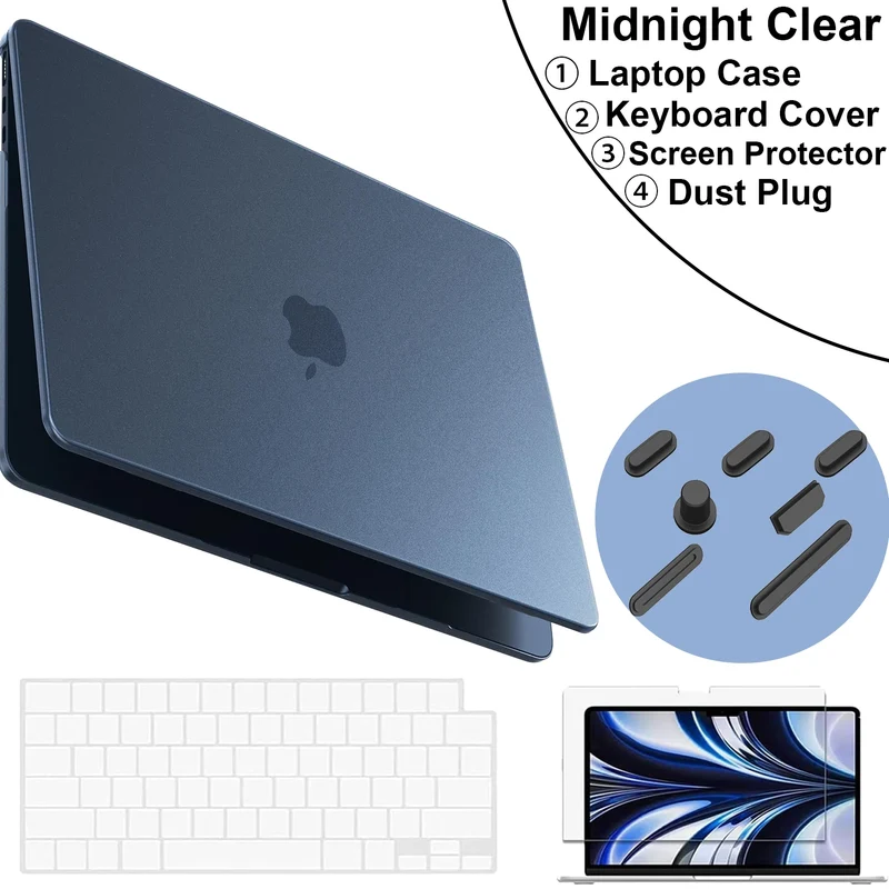 Matte Laptop Case For MacBook Air 13.6 inch Case M5 M4 M3 M2 2026-2022 Release Model A3240 A3113 A2681,For MacBook Accessories