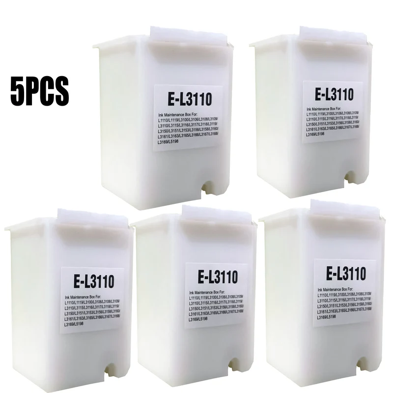 5PCS 1830528 L3110 Maintenance Box for EPSON L3100 L3101 L3110 L3115 L3116 L3150 L3151 L3156 L3158 L3160 L3165 Printers