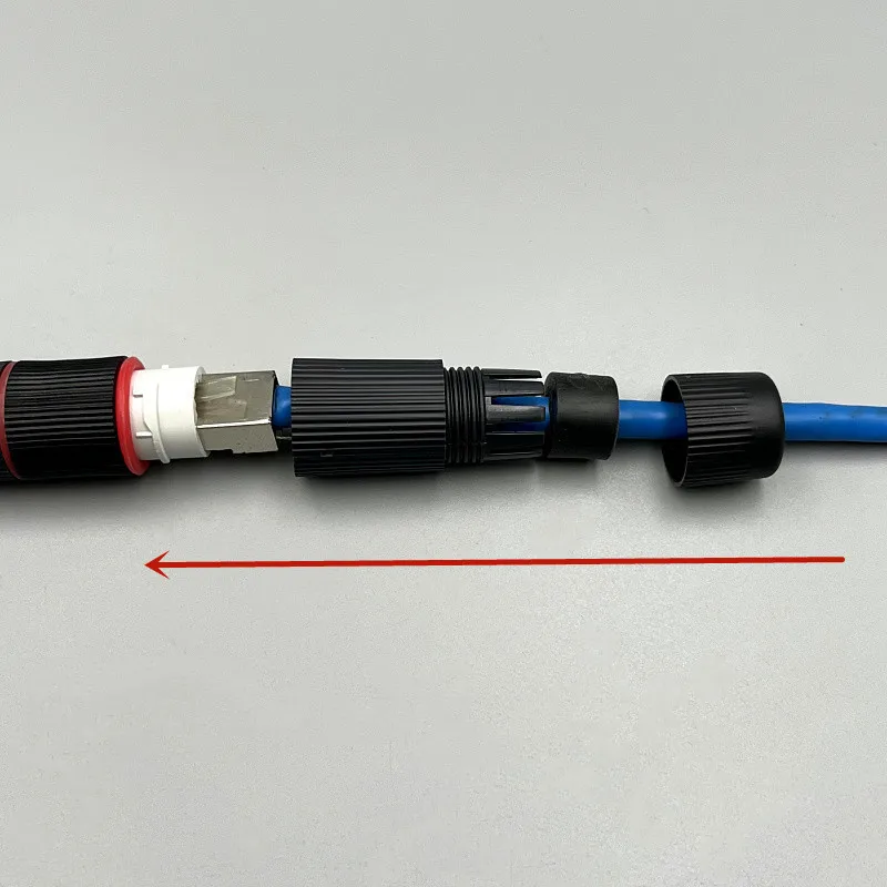 RJ45 Connector Outdoor Waterproof Female To Female Port Network LAN Splitter Transfer Head Adapter Coupler CAT5e CAT6