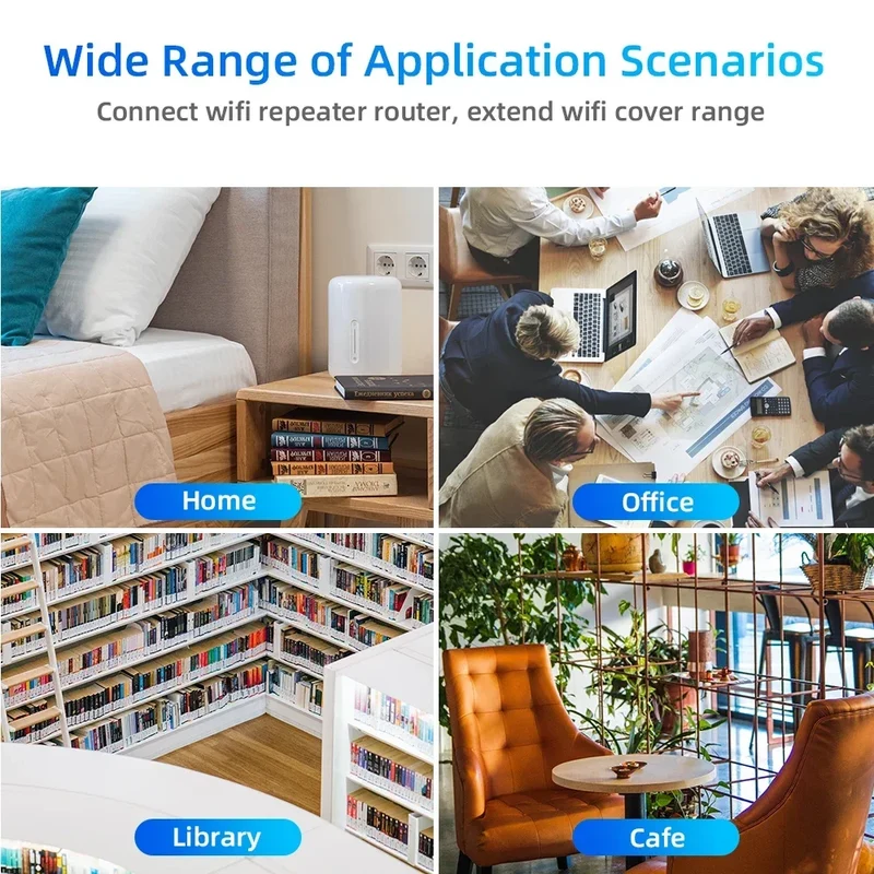 5G 2.4G Dual-band 300Mbps 1200Mbps WiFi Repeater Wireless Extender WiFi Booster Network Amplifier Long Range Signal WiFi Router
