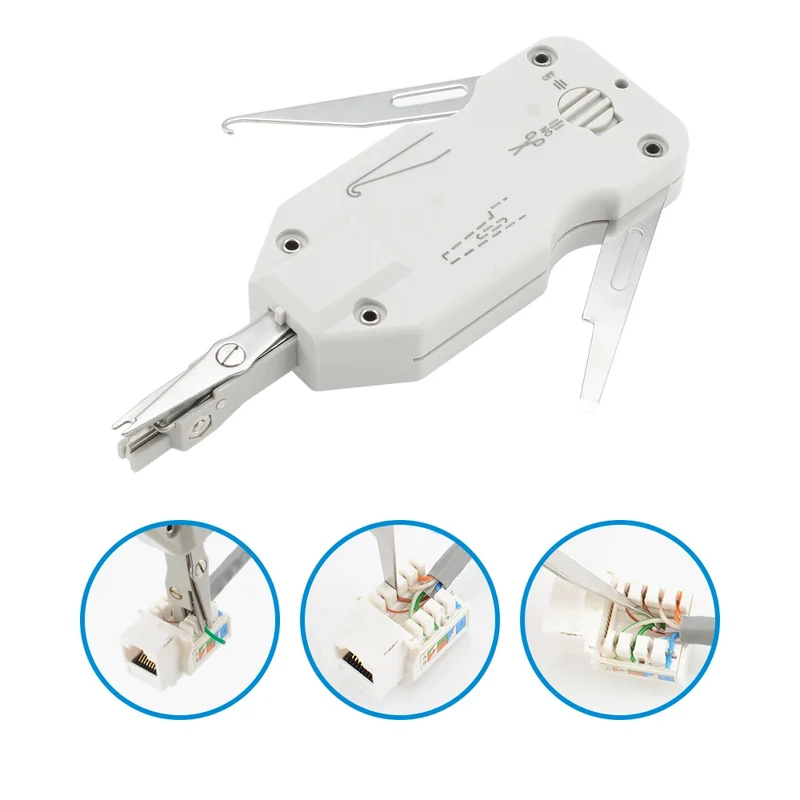Multifunction Krone Type Network Wire Cat5 & Telephone Insertion Impact Terminal Tools 110 Punch Down Tool