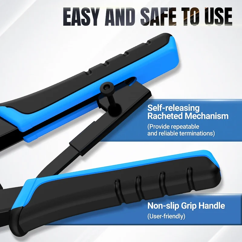 AMPCOM rj45 crimper RJ11 RJ45 Crimping Tool Ethernet Network LAN Cable Crimper Cutter Stripper Plier for 6P 8P RJ-11/RJ-12 RJ-45