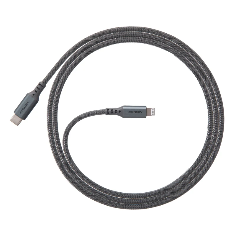 Ventev ChargeSync Alloy USB C to Apple Lightning Cable 4ft | Fast Charging & HighSpeed Data Transfer | Durable Construction |