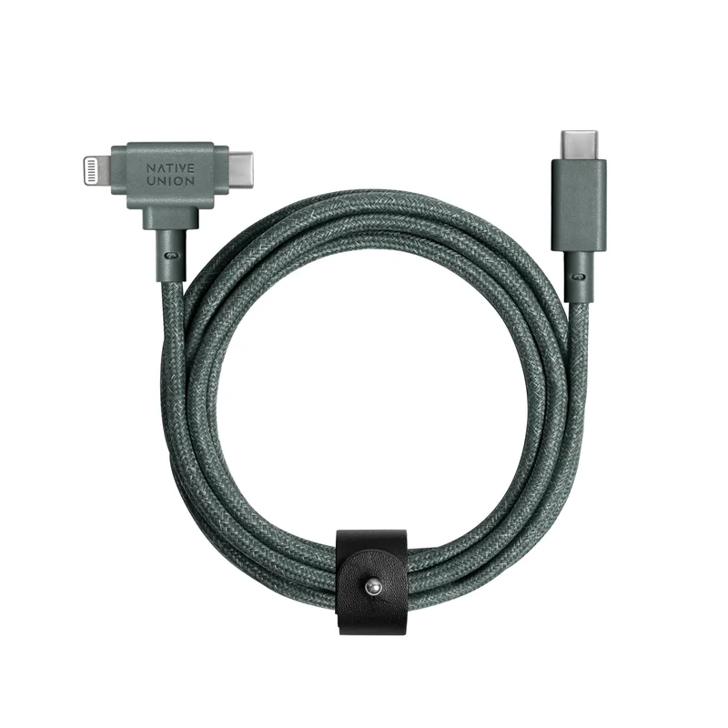 Native Union Belt Cable Duo 5ft UltraStrong Braided Universal Charging Cable Made with Recycled Material 2in1 MultiDev