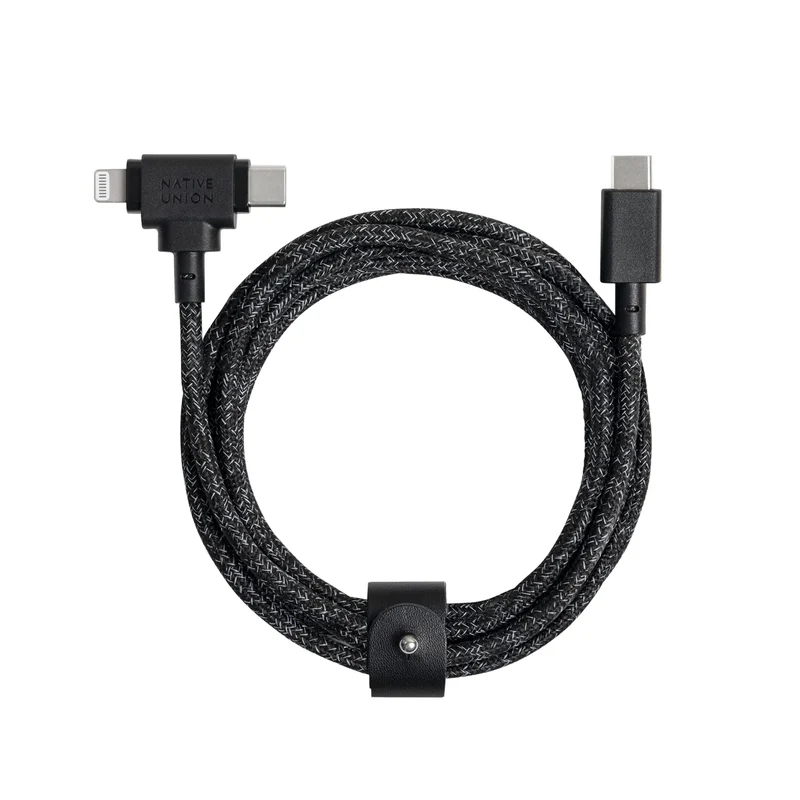 Native Union Belt Cable Duo 5ft UltraStrong Braided Universal Charging Cable Made with Recycled Materials 2in1 MultiDe