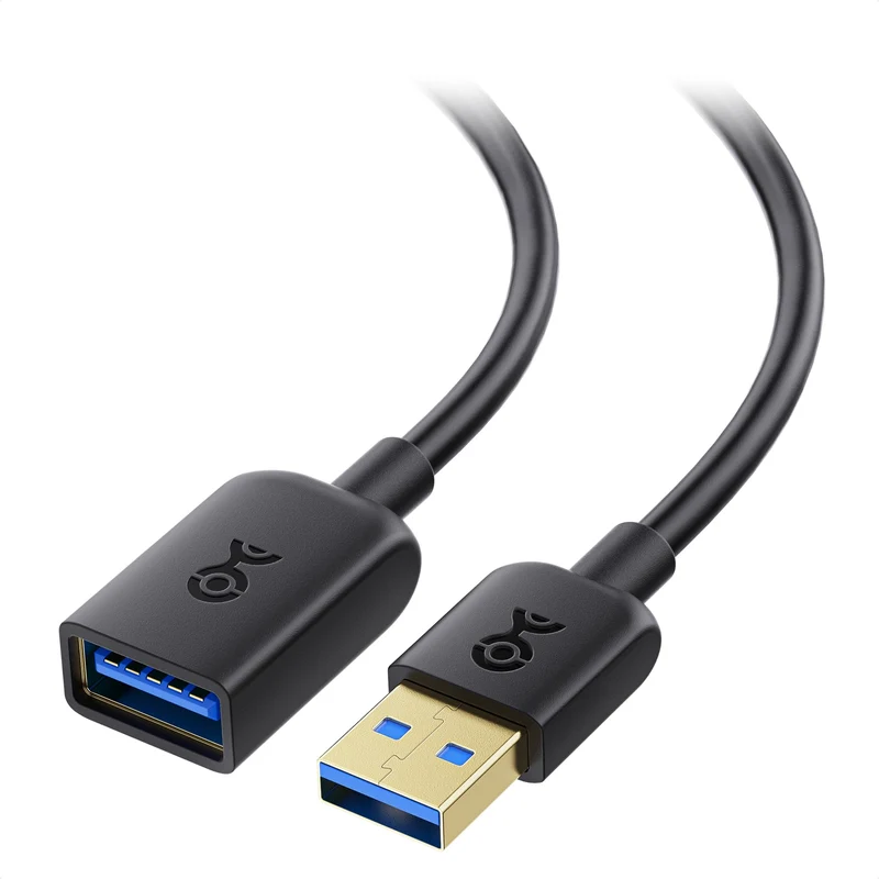 Cable Matters USB to USB Extension Cable 6 ft (USB 3.0 Extension Cable/USB Extender) in Black for Webcam, VR Headset, Printer, H