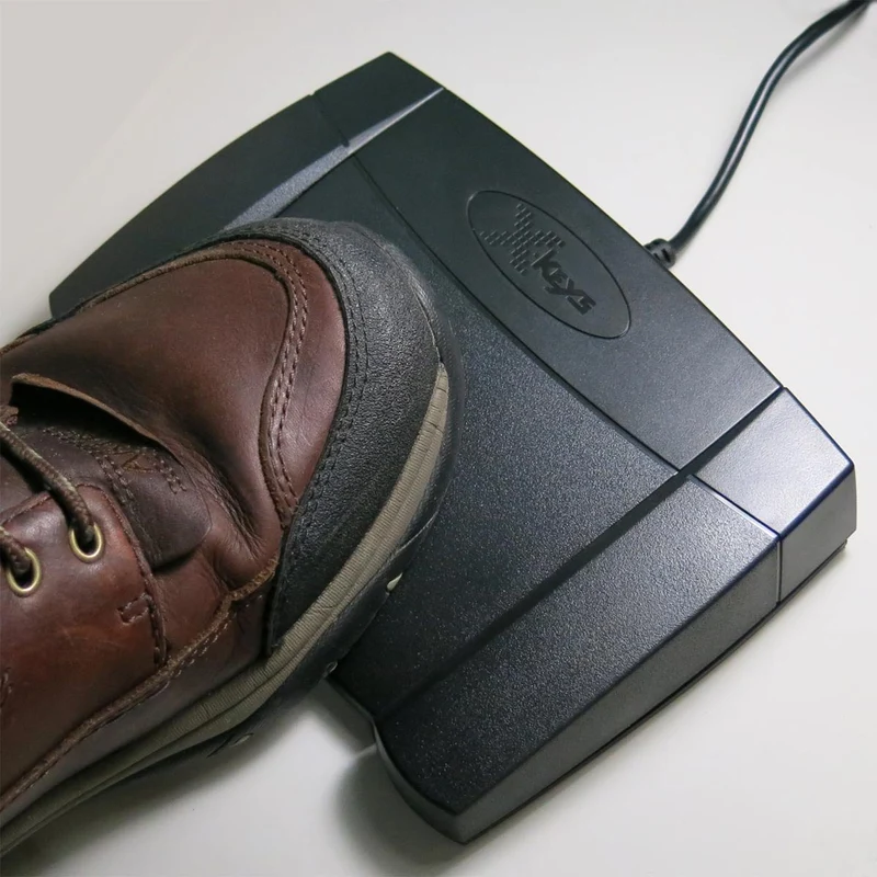 Xkeys USB Foot Pedal for Playback Control (XK3 Rear hinged)