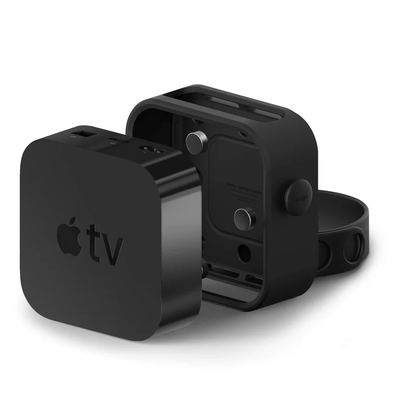 elago Apple TV Mount 3 Mount Options (Magnet, Hang, Screw), Compatible with Apple TV 4K 2021 / HD and All Models, Prevents ove