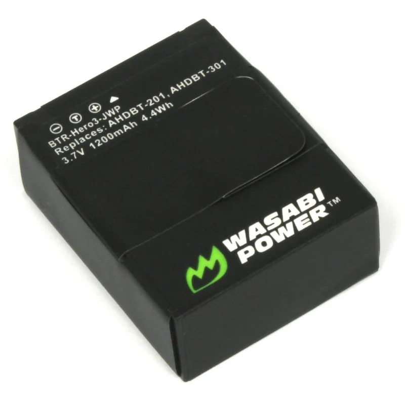 Wasabi Power Battery for GoPro HD HERO3, HERO3+ and GoPro AHDBT201, AHDBT301, AHDBT302 (1200mAh)