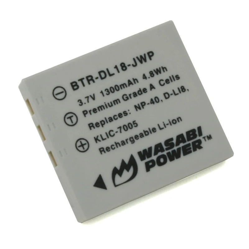 Wasabi Power Battery for Pentax DLI8, DLI85, DL18 and Pentax Optio A10, A20, A30, A36, A40, E65, L20, S, S4, S4i, S5i, S5n, S