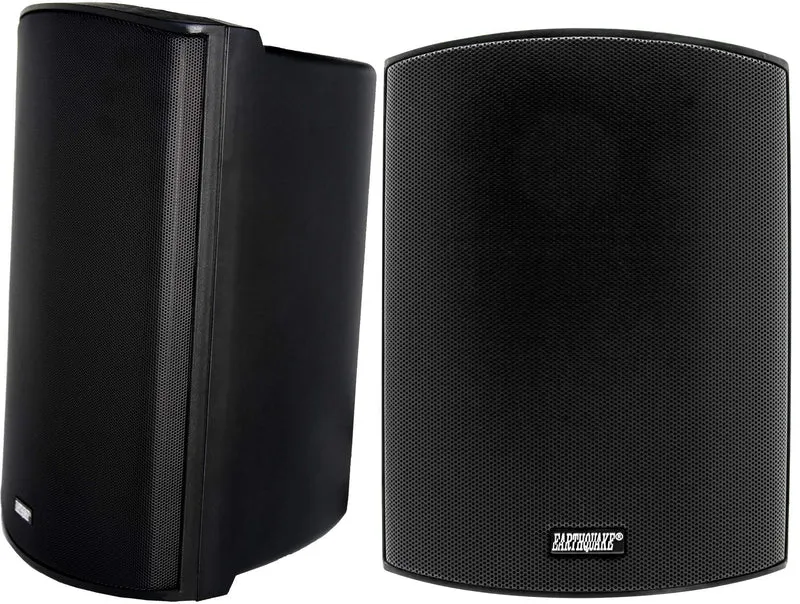 Earthquake Sound AWS502B AllWeather Indoor/Outdoor Speakers (Matte Black, Pair)