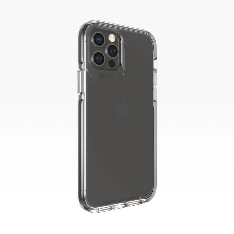 Gear4 Piccadilly Series Hard Case for iPhone 12 Pro & iPhone 12 Clear/Black