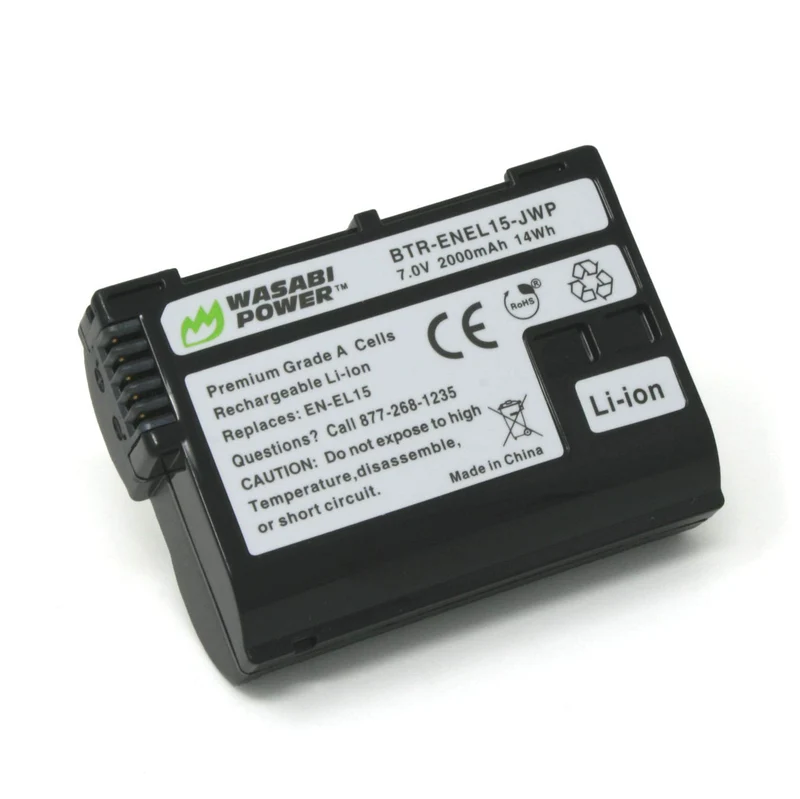 Wasabi Power Battery for Nikon ENEL15 and Nikon 1 V1, D600, D610, D800, D800E, D810, D7000, D7100