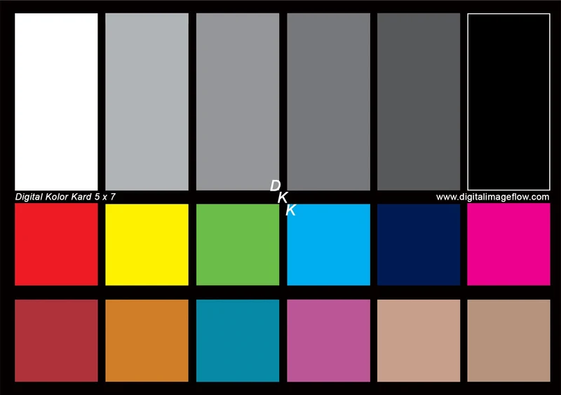 DGK Color Tools DKK 5 x 7 Set of 2 White Balance and Color Calibration Charts with 12% and 18% Gray Includes Frame Stand and