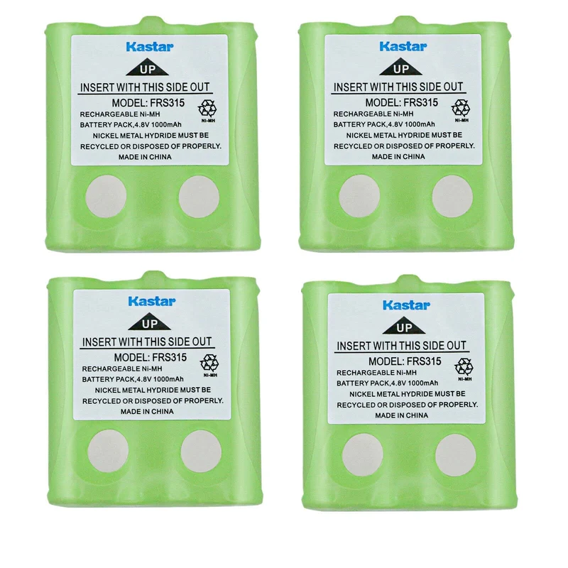 Kastar 4Pack TwoWay Radio Battery 4.8V 1000mAh Replacement for Cobra FRS310W FRS315 FRS70 FRS80 FRS85 GACM GACR GACT GP35AA