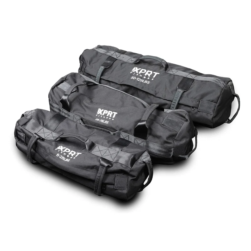 XPRT Fitness Workout Sandbag for Heavy Duty Workout Cross Training 7 Multipositional Handles Color Army Green/Black/Camo (Bla