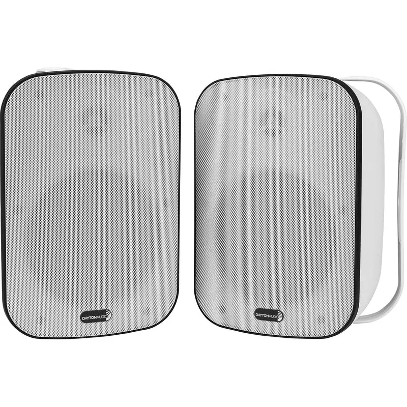 Dayton Audio IO65XTW 61/2 IP66 70/100V 8 Ohm Indoor/Outdoor 2Way Speaker Pair w/Radiator White