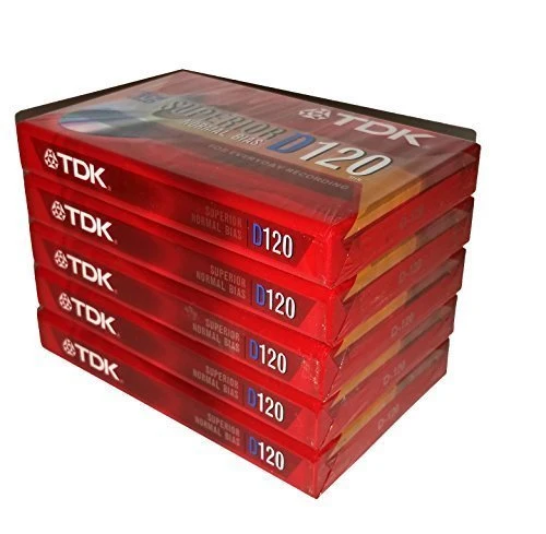 TDK Superior Normal Bias D120 IEC I / Type I For Everyday Recording Audio Cassette Tapes 5 Pack by TDK