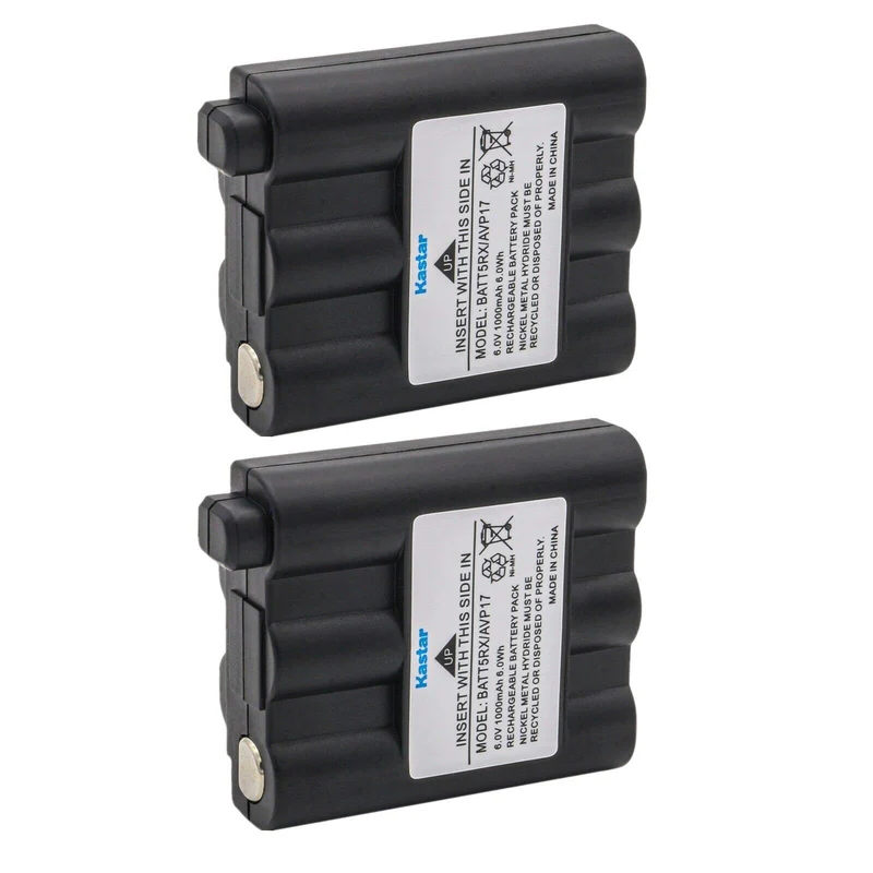 Kastar 2Pack Two Way Radio Battery Replacement for Midland BATT5RX BATT5RX AVP17 AVP17 GXT800 GXT808 GXT850 GXT860 GXT881 GXT