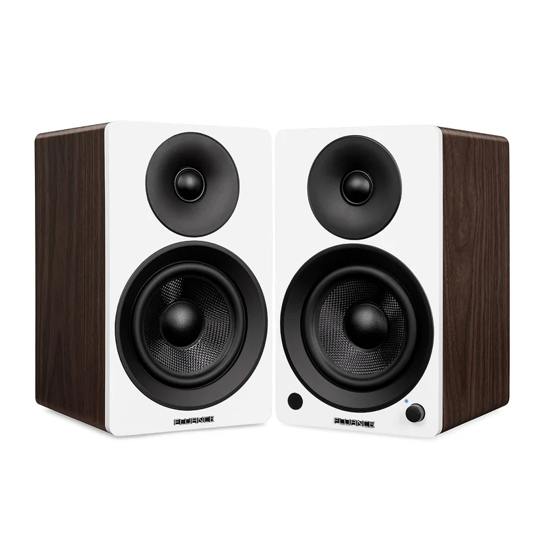 Fluance Ai41 Powered 2Way 2.0 Stereo Bookshelf Speakers with 5 Drivers, 90W Amplifier for Turntable, TV, PC and Bluetooth 5 Wi
